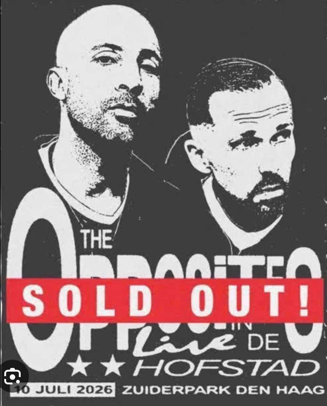 2 tickets The Opposites 10 juli Zuiderpark Den Haag, Twee personen, Juli