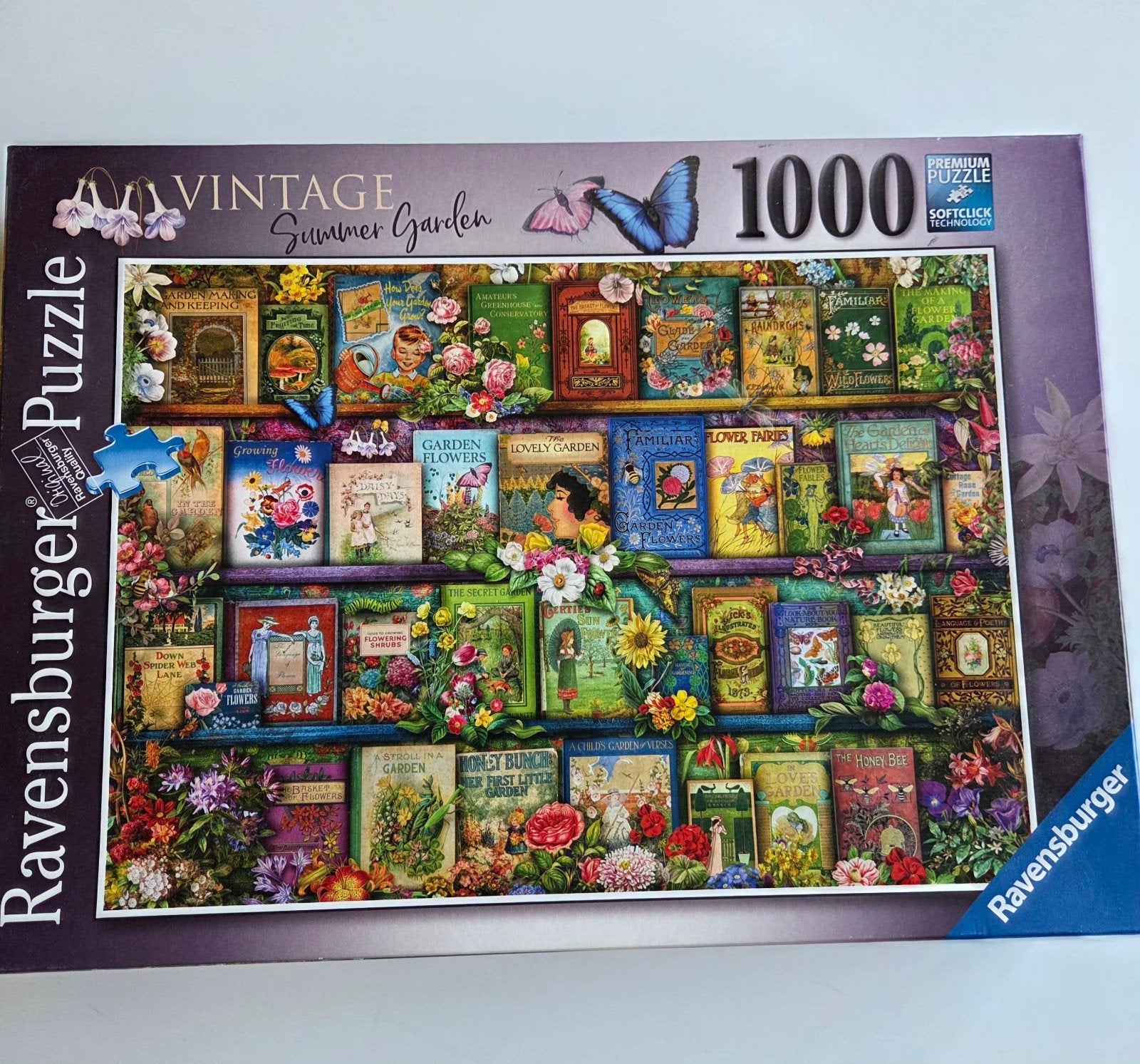 Ravensburger Legpuzzel 1000 stukjes - Vintage Summer Garden, Ophalen of Verzenden, 500 t/m 1500 stukjes, Zo goed als nieuw, Legpuzzel