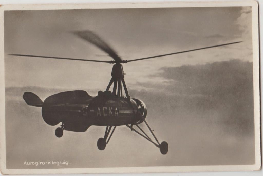 gyrocopter autogiro helicopter luchtvaart vliegtuig vliegen, Ophalen of Verzenden, 1940 tot 1960, Ongelopen, Voertuig
