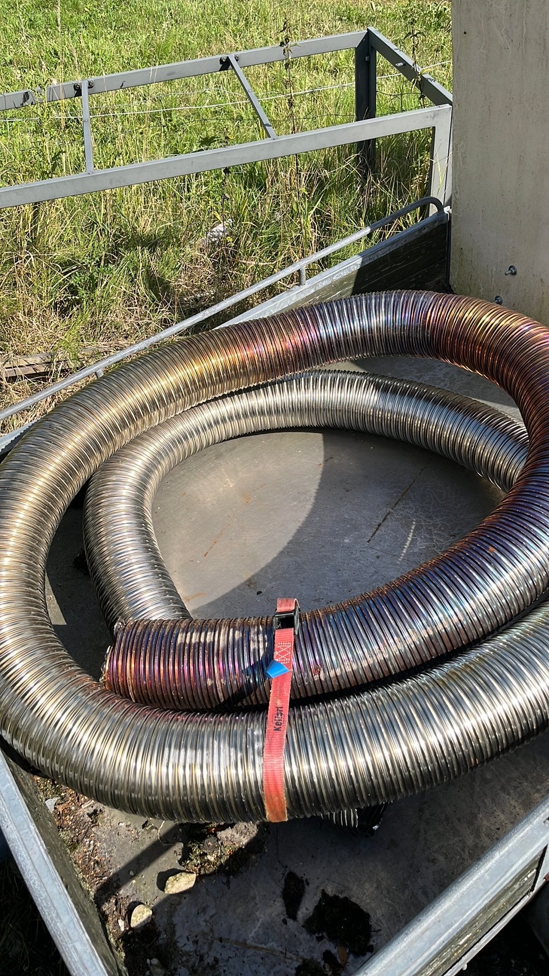 Houtkachel buis spiraal buis rvs, Pvc, Overige typen, Ophalen of Verzenden, Zo goed als nieuw