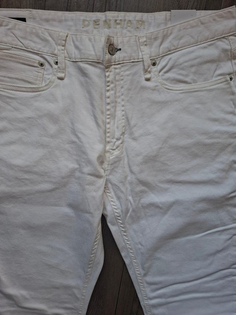 DENHAM Razor slimfit jeans W36 L32, W36 - W38 (confectie 52/54), Wit, Nieuw, Ophalen of Verzenden