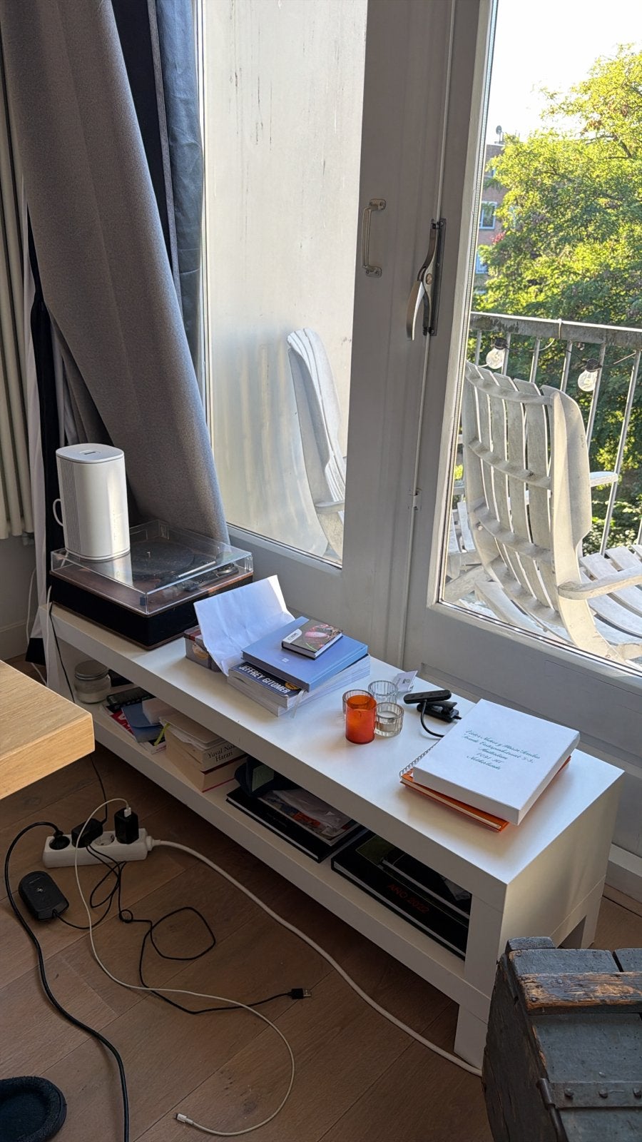White Storage Bench / Console Unit — €40, Audio, Tv en Foto, Platenspelers, Ophalen, Gebruikt, Platenspeler, Overige merken