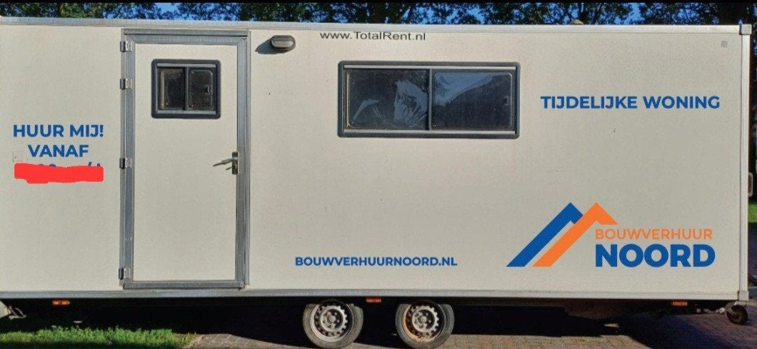 Te huur mobiele woonunit tijdelijke huisvesting, Doe-het-zelf en Verbouw, Bouwketen en Schaftketen, Ophalen of Verzenden, Zo goed als nieuw