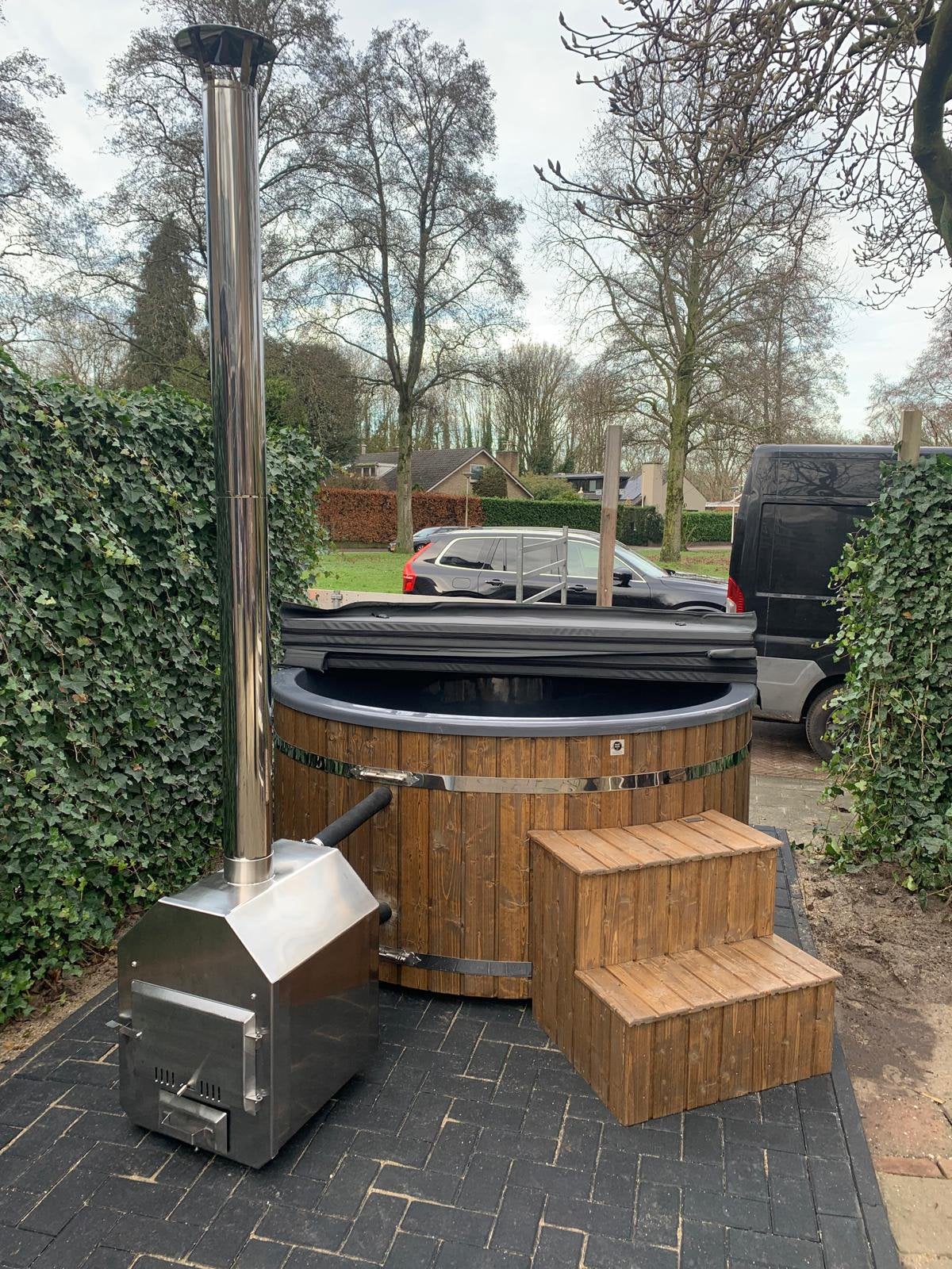 Hottub comfort - direct leverbaar - complete set - RVS -hout, Ophalen, 7921AE, Fast Fair b.v., Nieuw