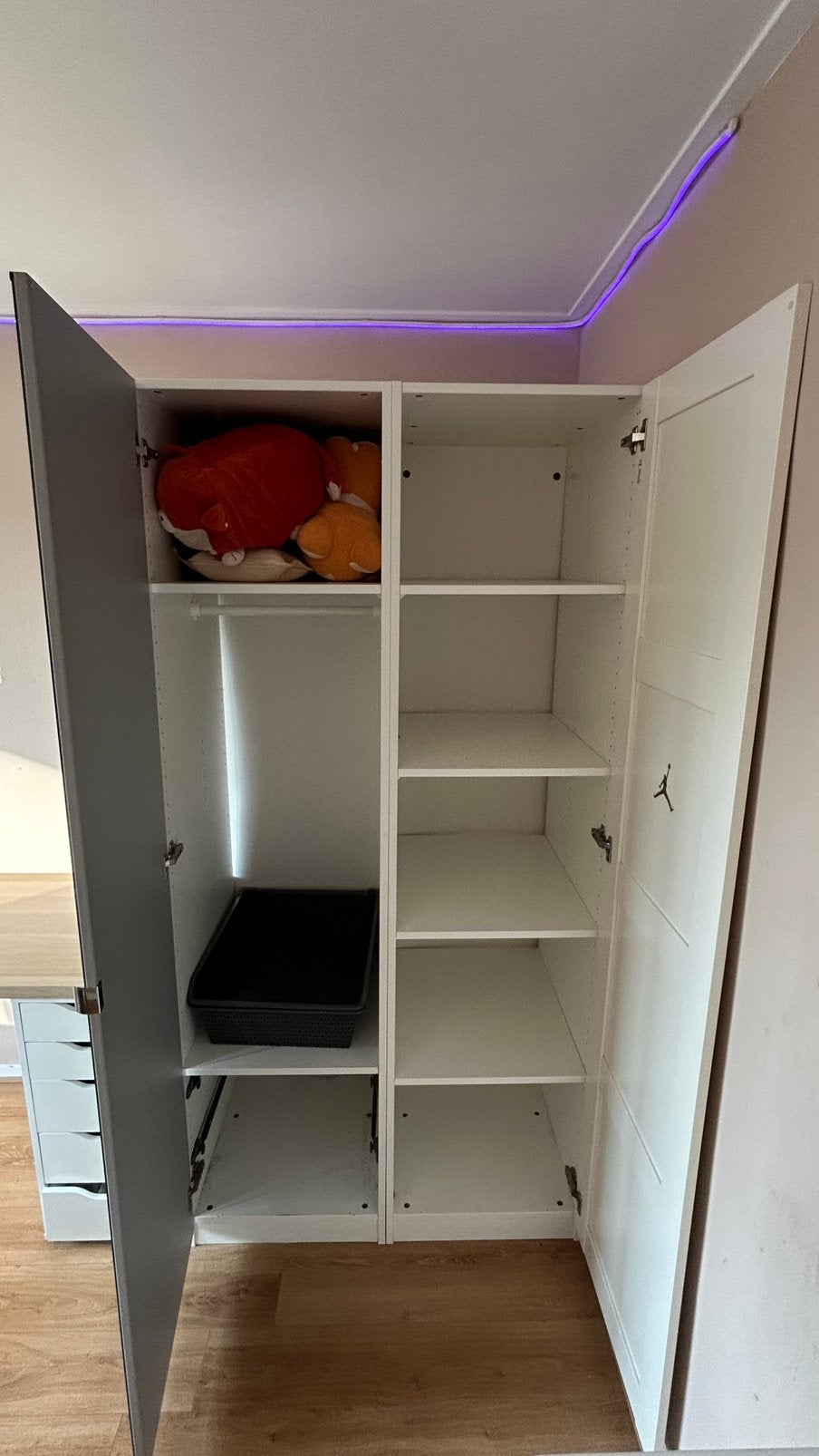 Ikea Pax kledingkast wit spiegeldeur, Ophalen, Gebruikt