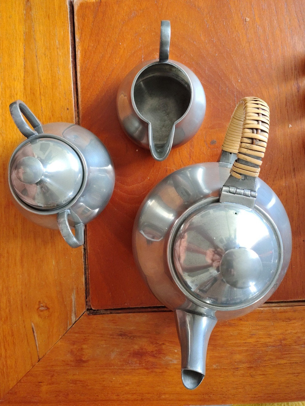 Art Deco Tinnen Theeservies - Georg Nilsson voor Gero, Antiek en Kunst, Antiek | Tin, Ophalen of Verzenden