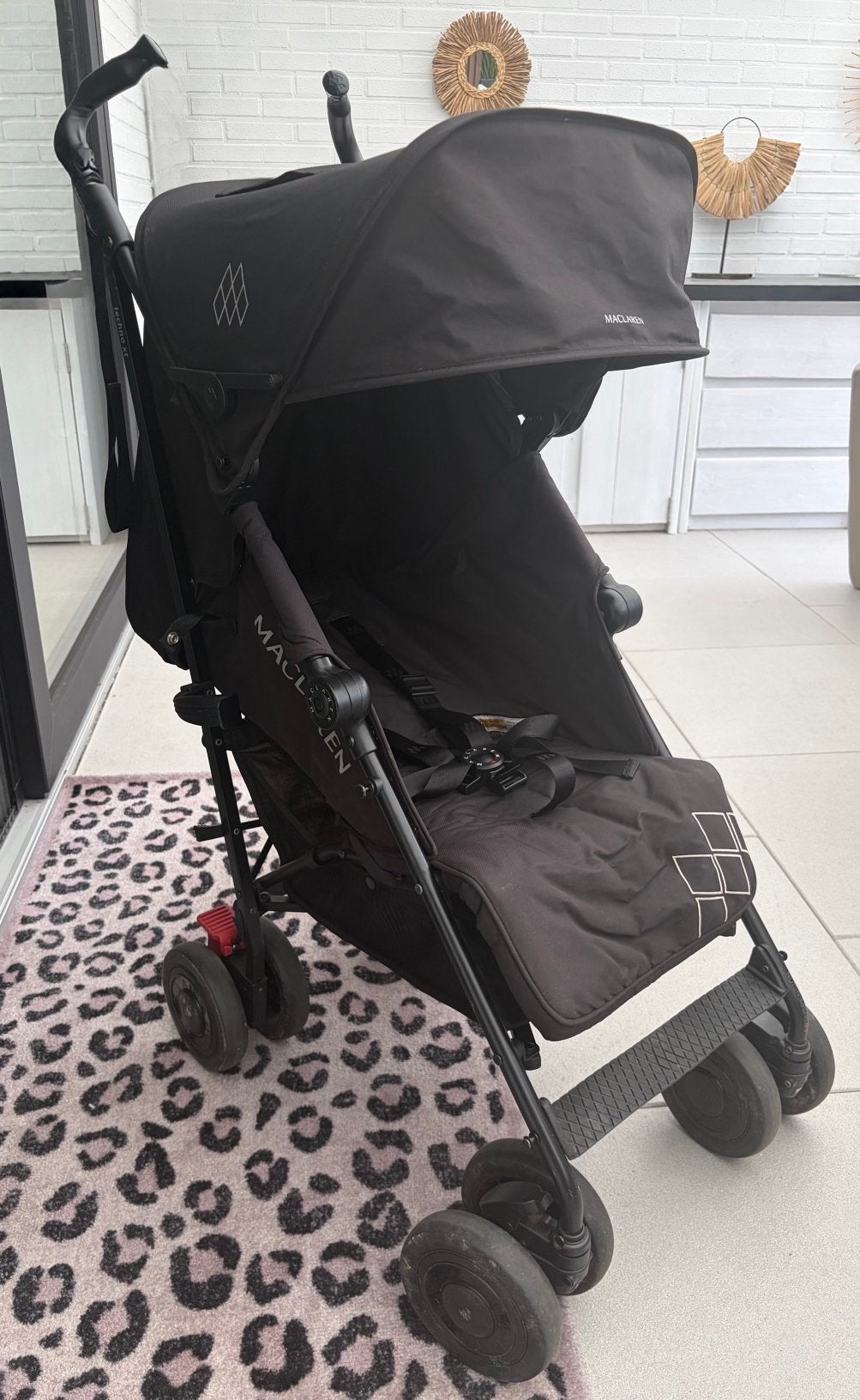 Maclaren Techno XT buggy – zwart – nette staat, Ophalen, Maclaren, Regenhoes