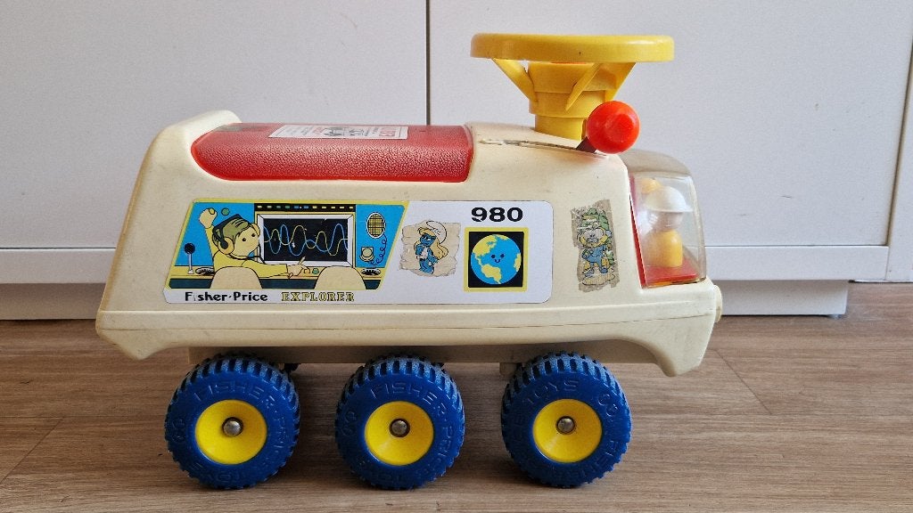 Vintage Fisher-Price Explorer 980 loopauto, Ophalen, Gebruikt, Auto of Voertuig