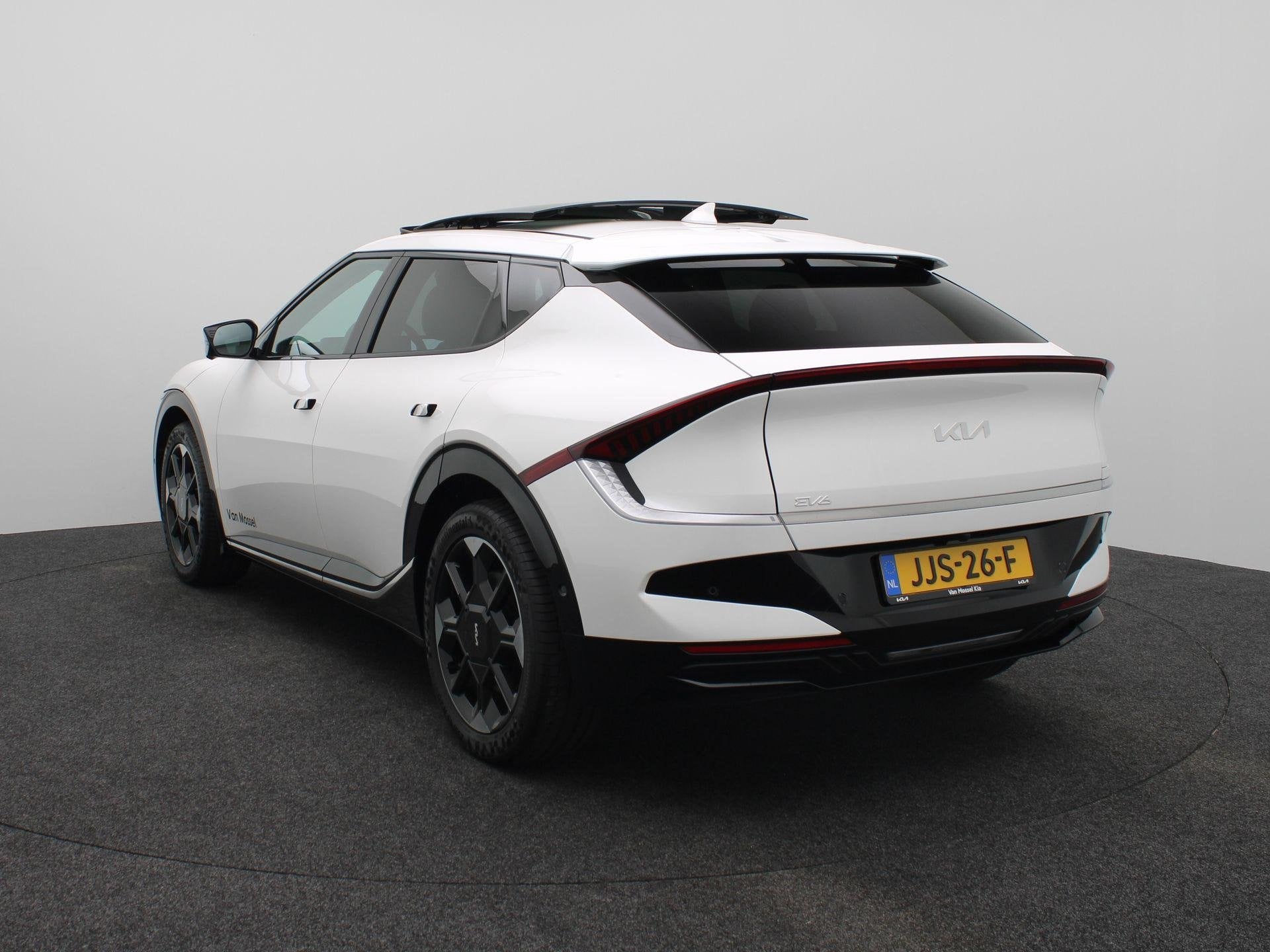 Kia EV6 Plus Advanced 84 kWh | LED | Stoel Stuur Verwarming, Auto's, Achterwielaandrijving, Lichtsensor, 1960 kg, Wit
