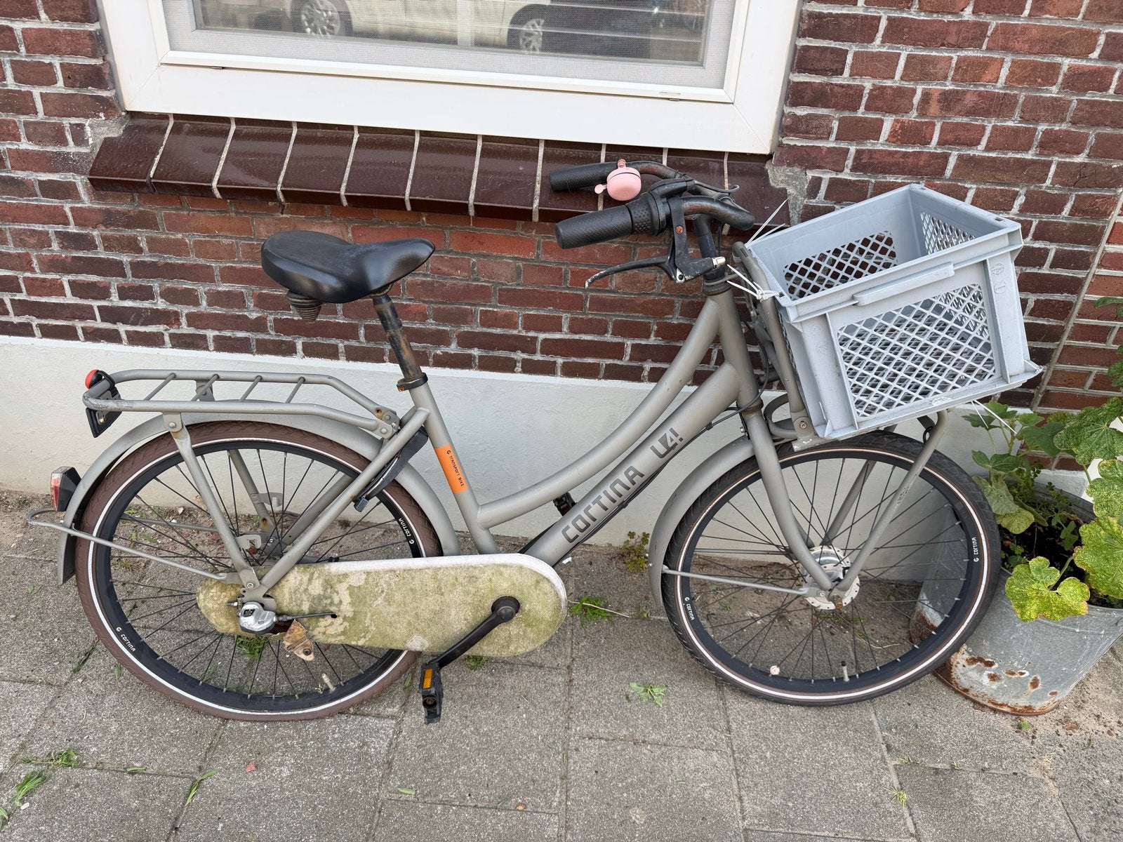Cortina U4 kleine meisjes Transportfiets - Grijs - Gebruikt, Ophalen, Gebruikt, 26 inch of meer, Versnellingen