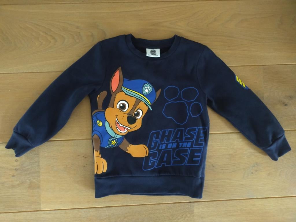 Blauwe Paw Patrol sweater met mooie opdruk maat 122 zgan, Ophalen of Verzenden, Zo goed als nieuw, Jongen of Meisje, Trui of Vest
