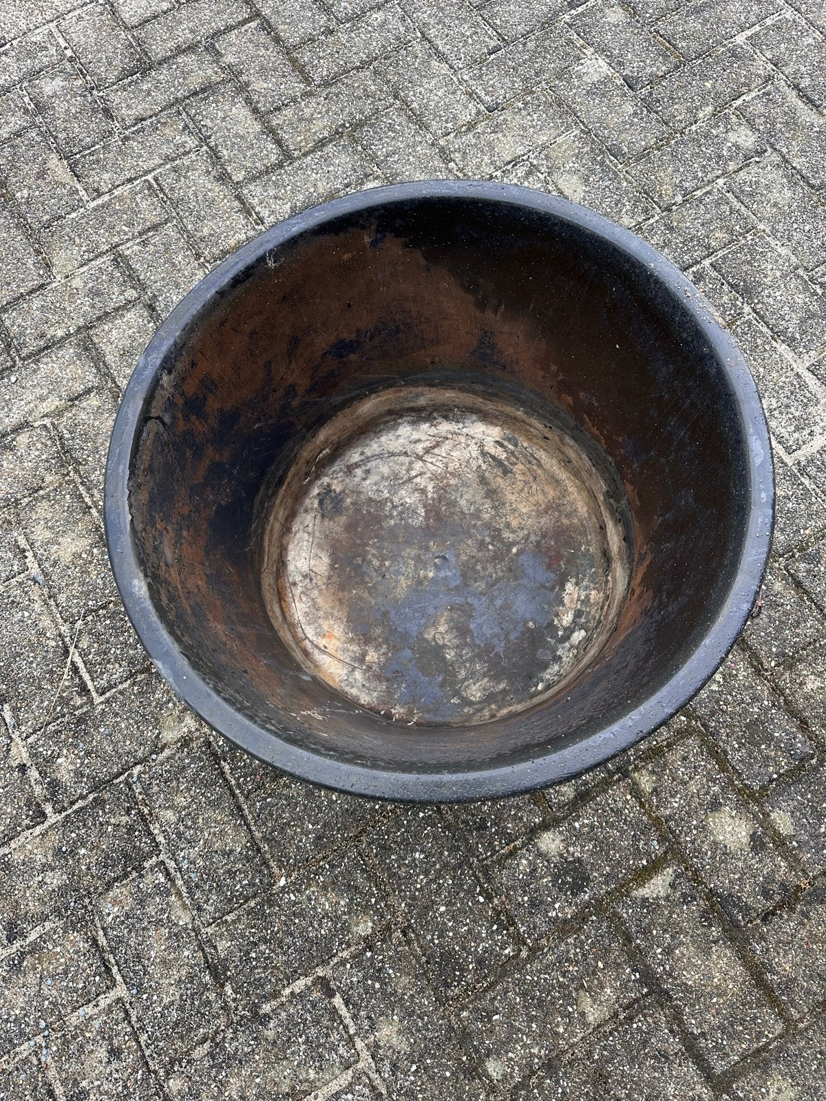 Ronde plastic vijverkuip, waterreservoir (specie/metselkuip), Ophalen, Gebruikt