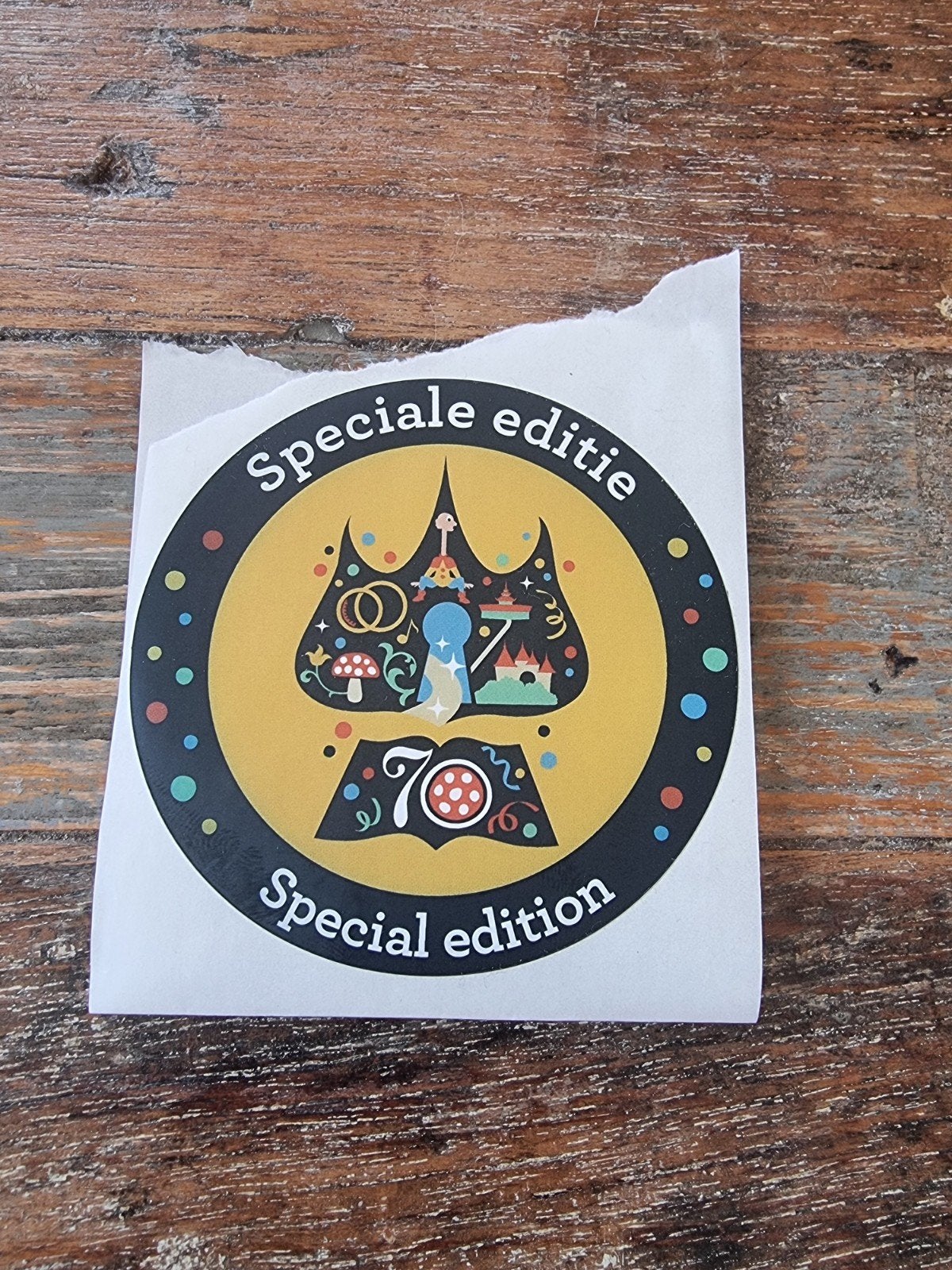 Efteling 70 Jaar Speciale Editie Sticker, Ophalen of Verzenden, Nieuw, Overige typen
