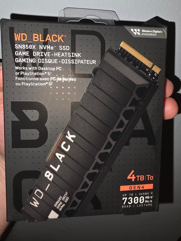WD_Black SN850X 4TB SSD Heatsink PC/PS5, Intern, Western Digital, SSD, Nieuw