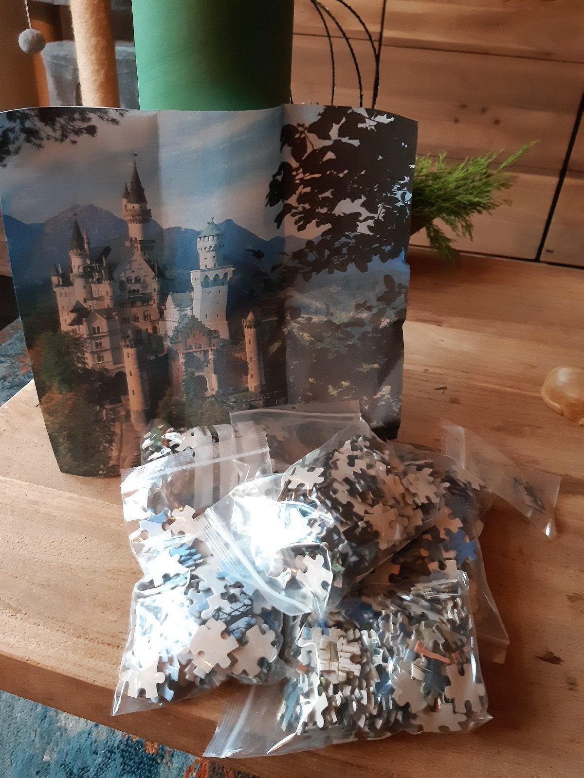 Puzzel Slot Neuschwanstein 1000 stukjes in koker, Ophalen of Verzenden, 500 t/m 1500 stukjes, Gebruikt, Legpuzzel