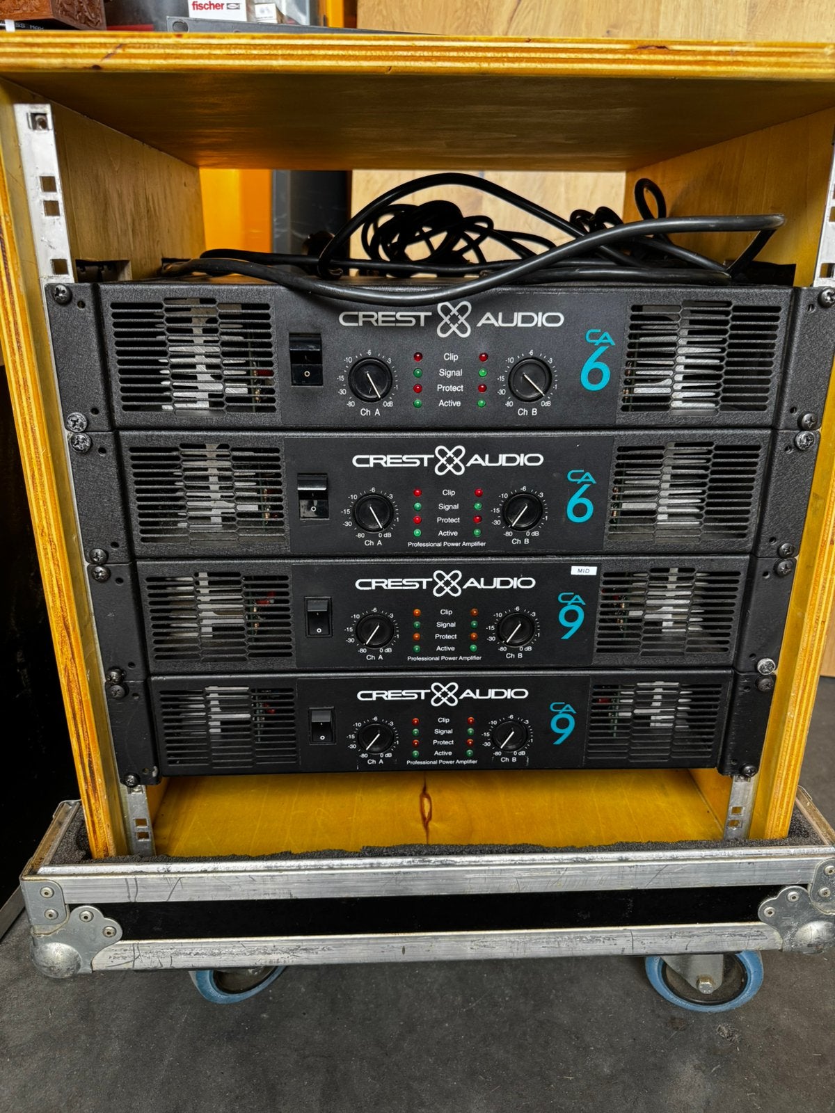 Combi van 2x Crest CA6 en 2x Crest CA9, Ophalen, Gebruikt, 500 tot 1000 watt, P.A.
