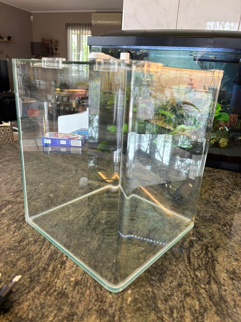 Dennerle Nano Cube 20L – compleet miniaquarium, Dieren en Toebehoren, Vissen | Aquaria en Toebehoren, Ophalen, Gebruikt, Leeg aquarium
