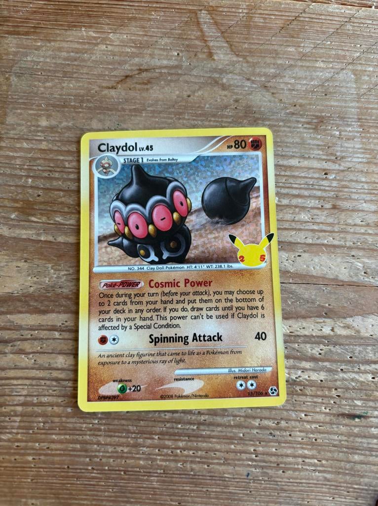 Claydol Holo Pokémon Celebrations Kaart, Ophalen of Verzenden, Zo goed als nieuw, Losse kaart, Foil