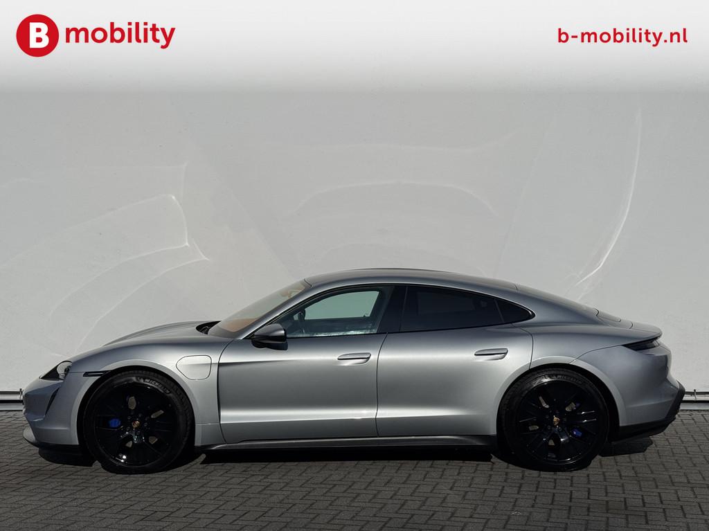 Porsche Taycan SOH 91% Dealer onderhouden! Wamtepomp Adaptiv, Auto's, Porsche, Achterwielaandrijving, Gebruikt, Zwart, 4 stoelen