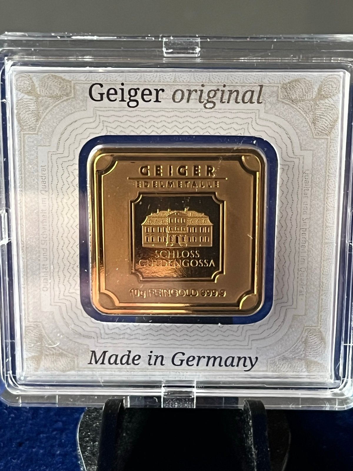 Geiger goud baar, Ophalen of Verzenden, Goud