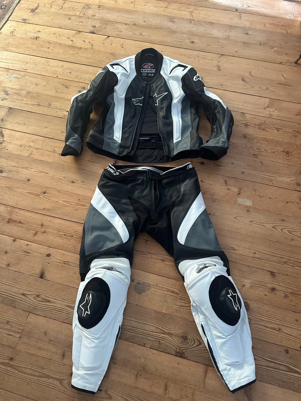 Alpinestars leren combipak (jas en broek), Motoren, Kleding | Motorkleding, Ophalen of Verzenden, Tweedehands, Heren, Combipak