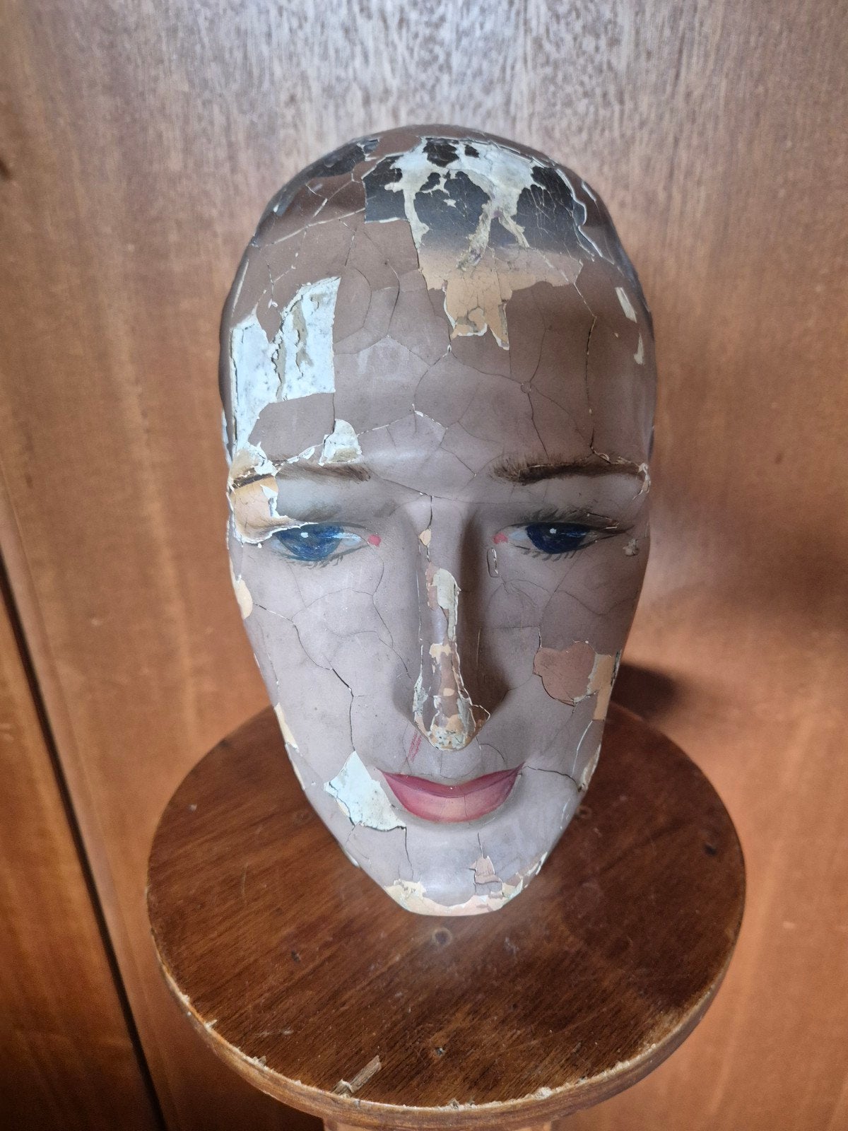 Vintage etalagepop hoofd - opknapper voor de liefhebber, Ophalen of Verzenden