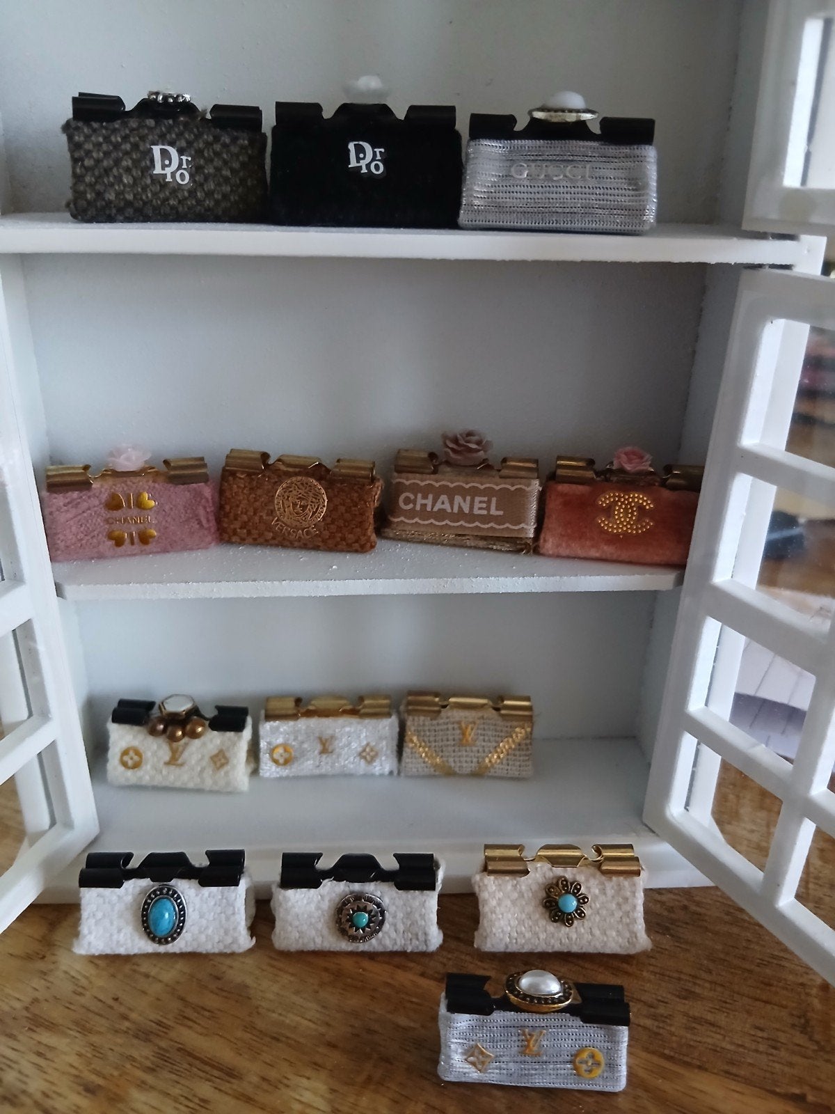 Miniatuur poppenhuis tasjes / Barbie clutch - Handgemaakt, Ophalen of Verzenden, Nieuw, Poppenhuis