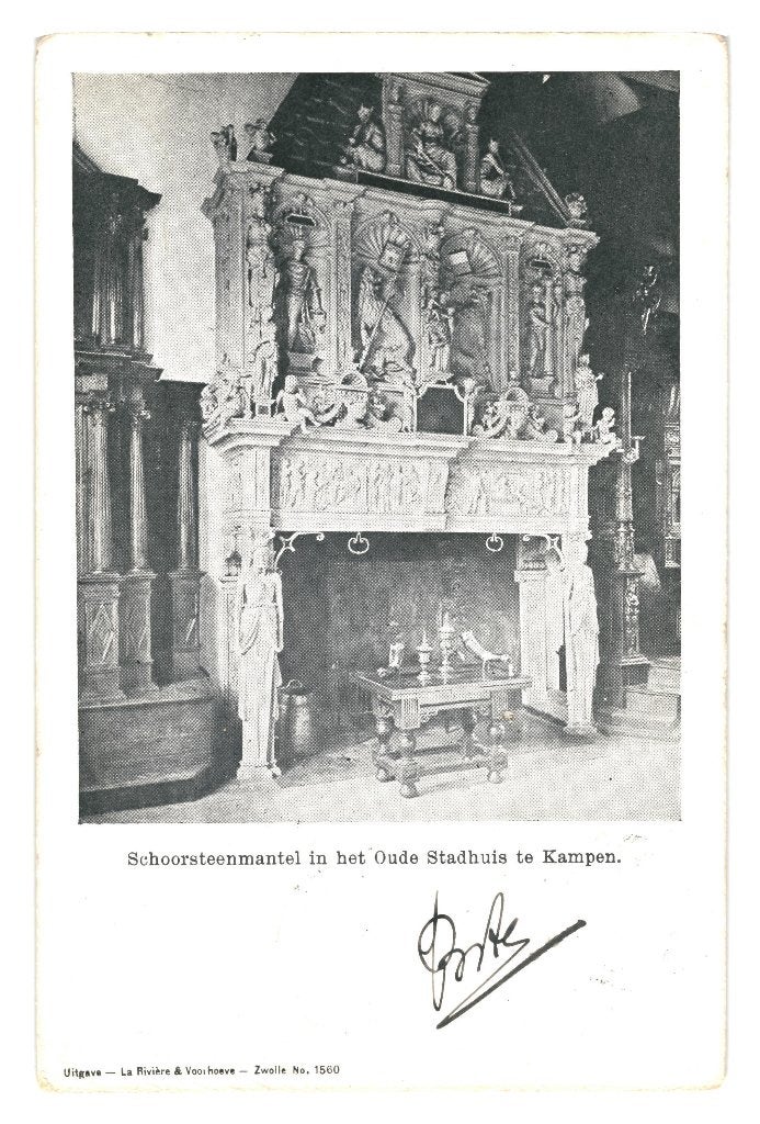 940729 Kampen Stadhuis Schoorsteenmantel 1905, Ophalen of Verzenden, Voor 1920, Gelopen, Overijssel