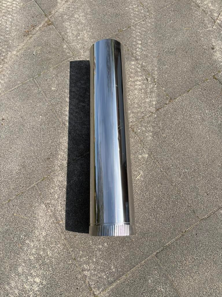 Kachelpijp 200mm RVS, Doe-het-zelf en Verbouw, Buizen en Afvoer, Ophalen, Afvoer, Zo goed als nieuw, Rvs