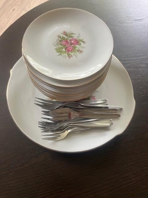 klassiek porceleinen gebaksstel, Ophalen, Gebruikt, Bord(en), Overige stijlen