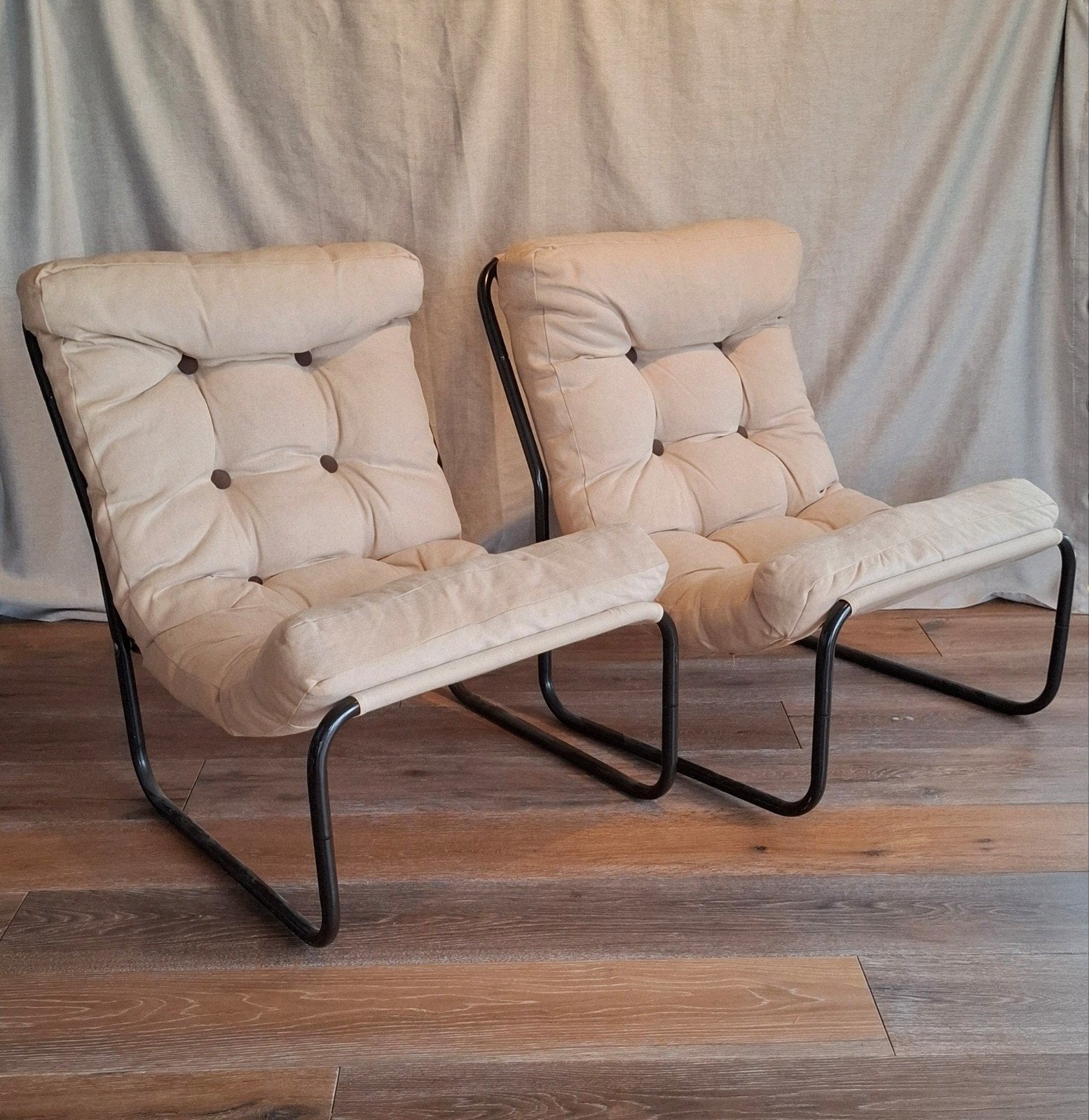 Set Vintage Ikea Pixi Loungestoelen, Ophalen, Minder dan 75 cm, Zo goed als nieuw, Stof