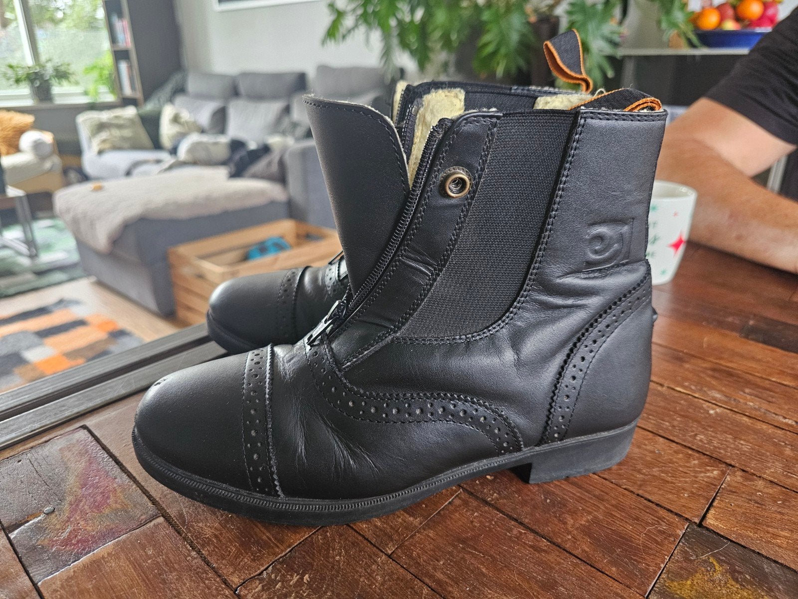 Jodphurs met nepbont, maat 39, Gebruikt, Ritssluiting, Ophalen of Verzenden, Zwart