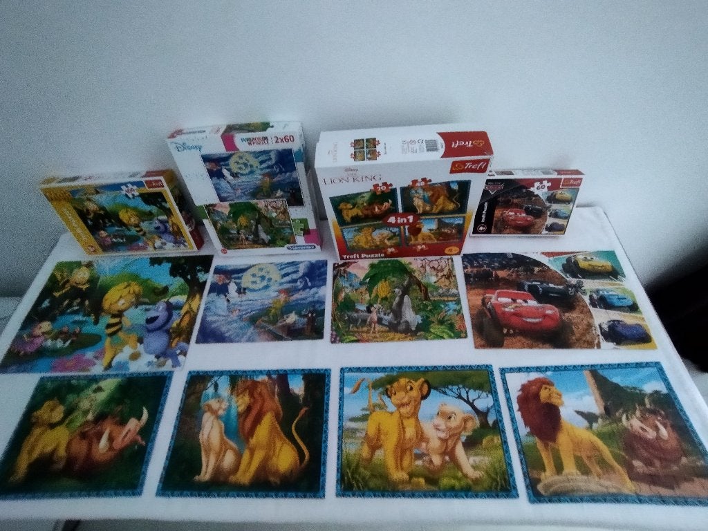 6 verschillende leuke puzzels voor jonge kinderen, Ophalen of Verzenden, 10 tot 50 stukjes, Gebruikt, 4 tot 6 jaar