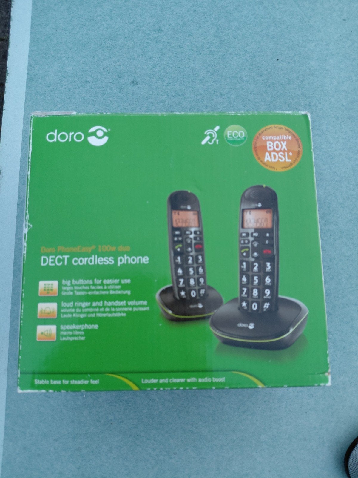 Doro PhoneEasy 100w duo DECT draadloze telefoon, Ophalen of Verzenden, Zo goed als nieuw, 2 handsets
