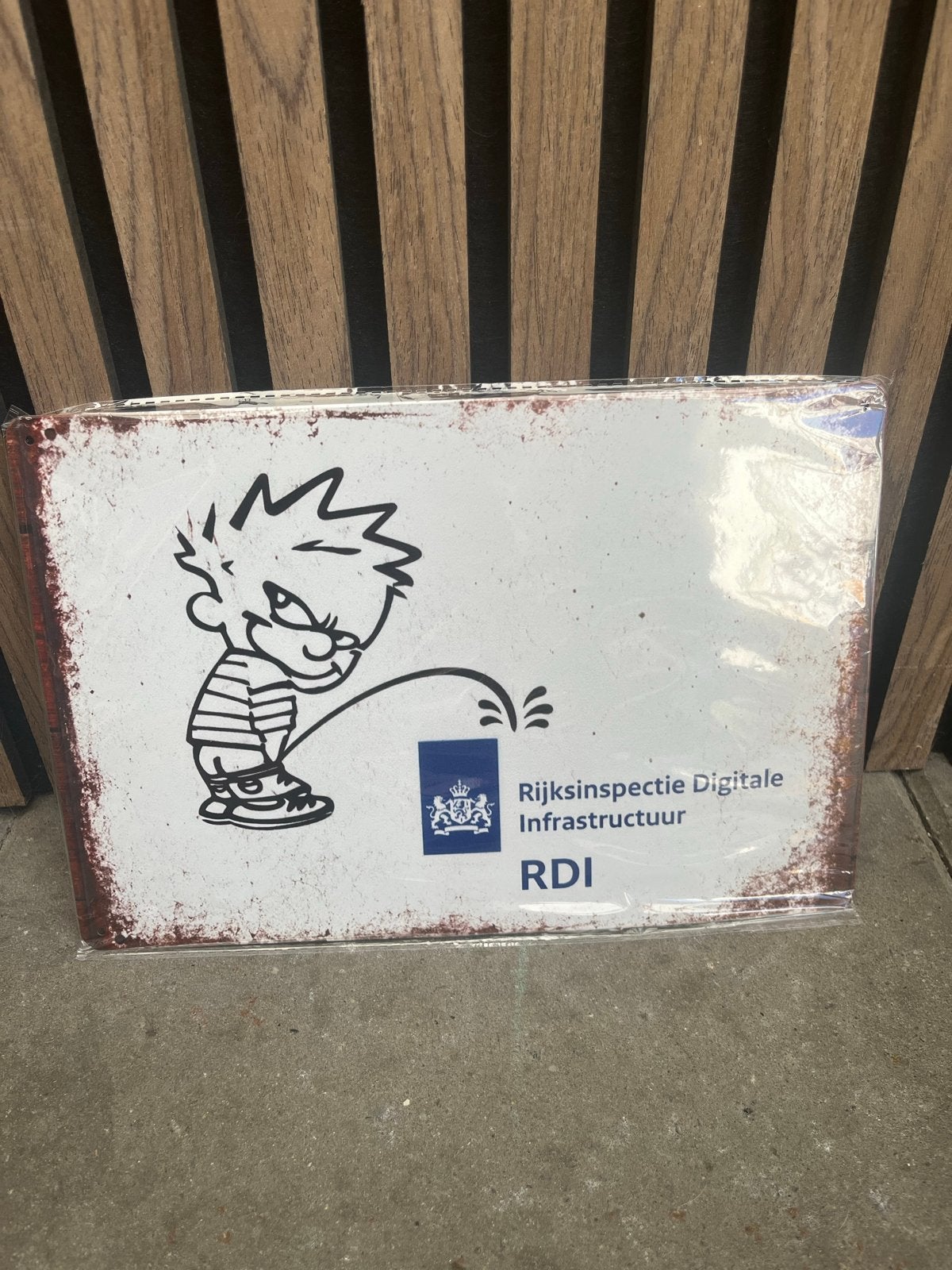 Metalen bord RDI geheime zender - Keet/Studio decoratie, Verzenden, Nieuw
