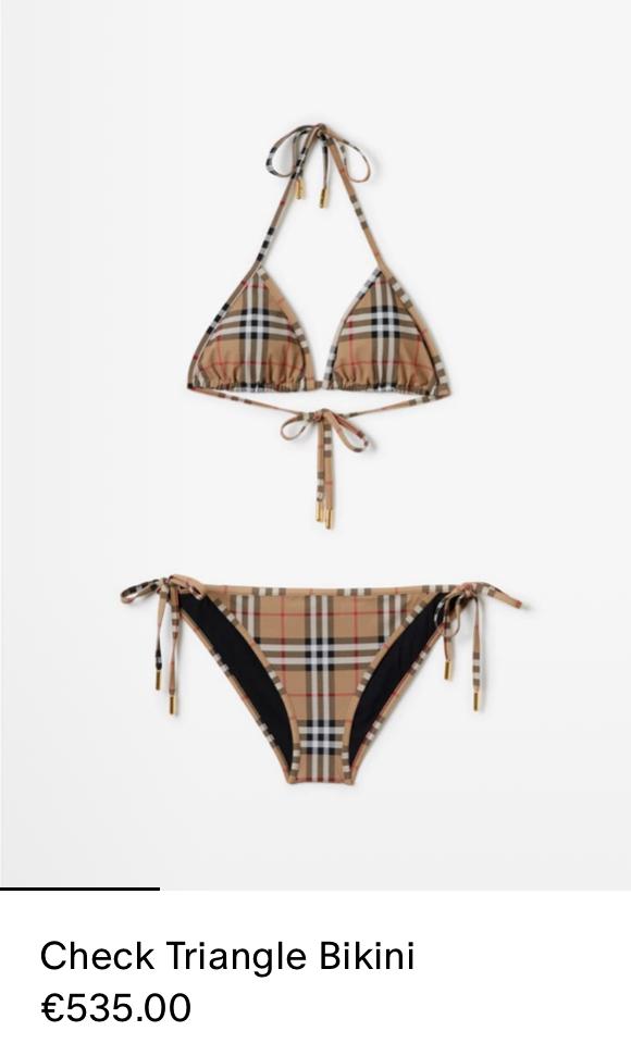 Burberry bikini met pareo, Verzenden, Zo goed als nieuw, Overige kleuren, Bikini