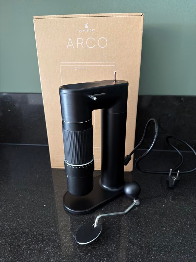 Goat Story ARCO 2-in-1 Koffiemolen: Elektrisch & Handmatig, Witgoed en Apparatuur, Overige modellen, Zo goed als nieuw, 4 tot 10 kopjes