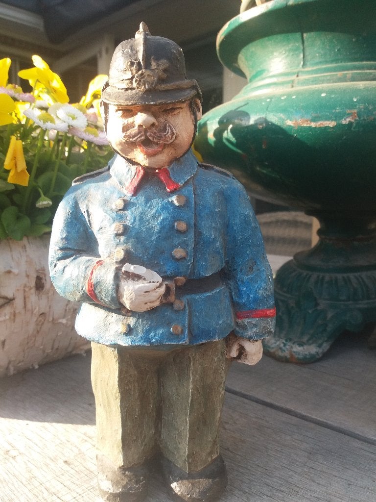 vintage sculptuur politie achatiet, Ophalen of Verzenden, Gebruikt, Mens