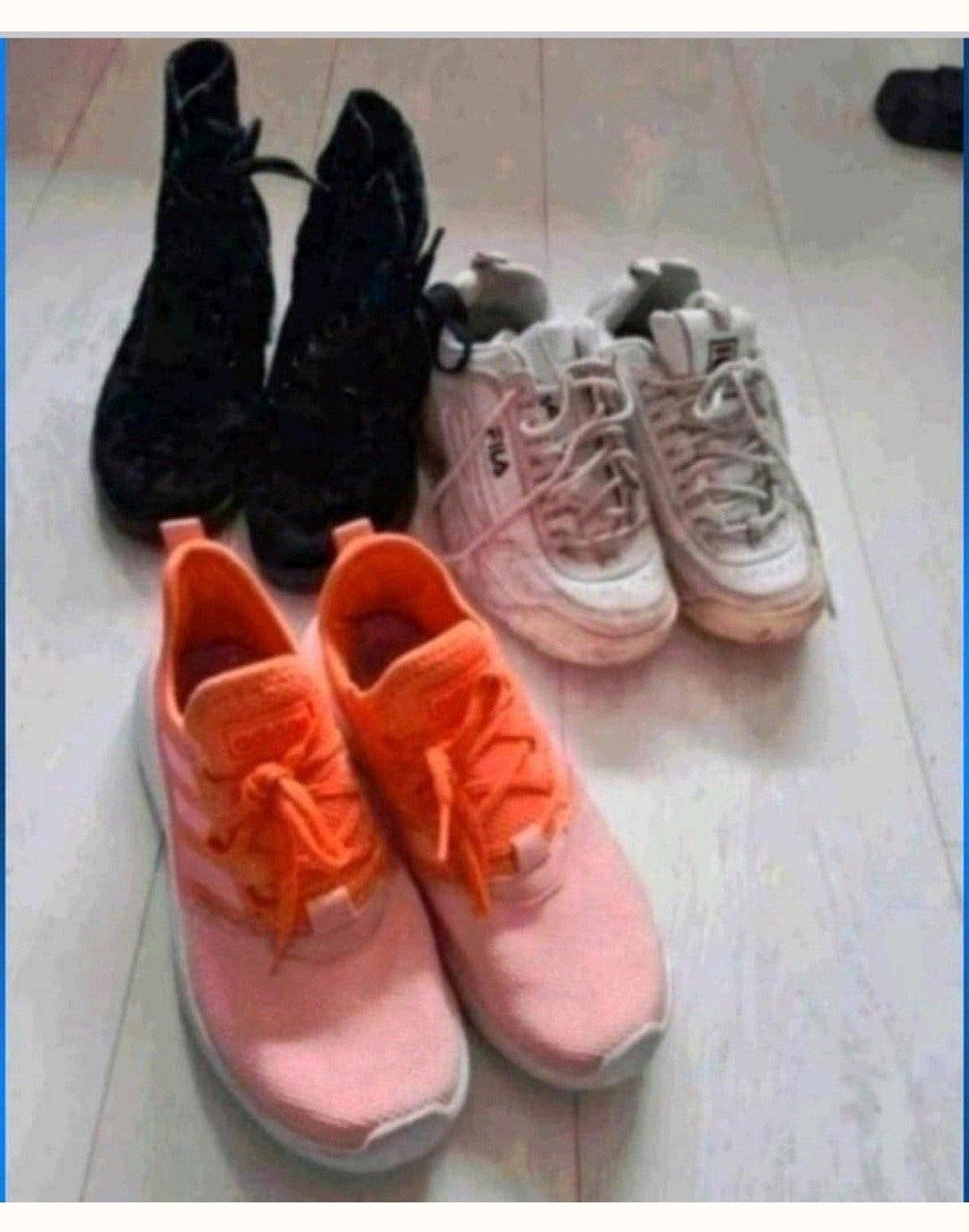 3 paar schoenen maat 38, Zwart, Ophalen of Verzenden, Sneakers of Gympen, Fila