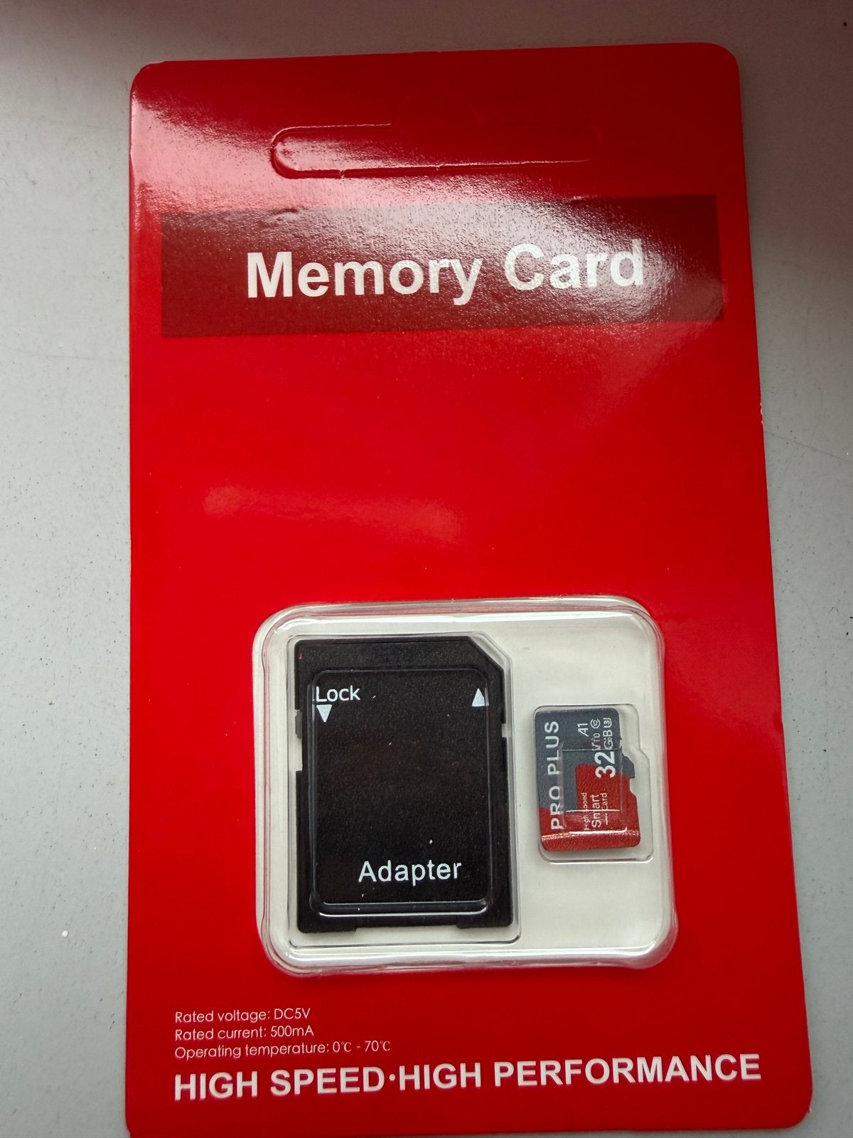 MicroSD kaart 32GB met adapter - High Speed, Ophalen, 32 GB, Nieuw, MicroSD