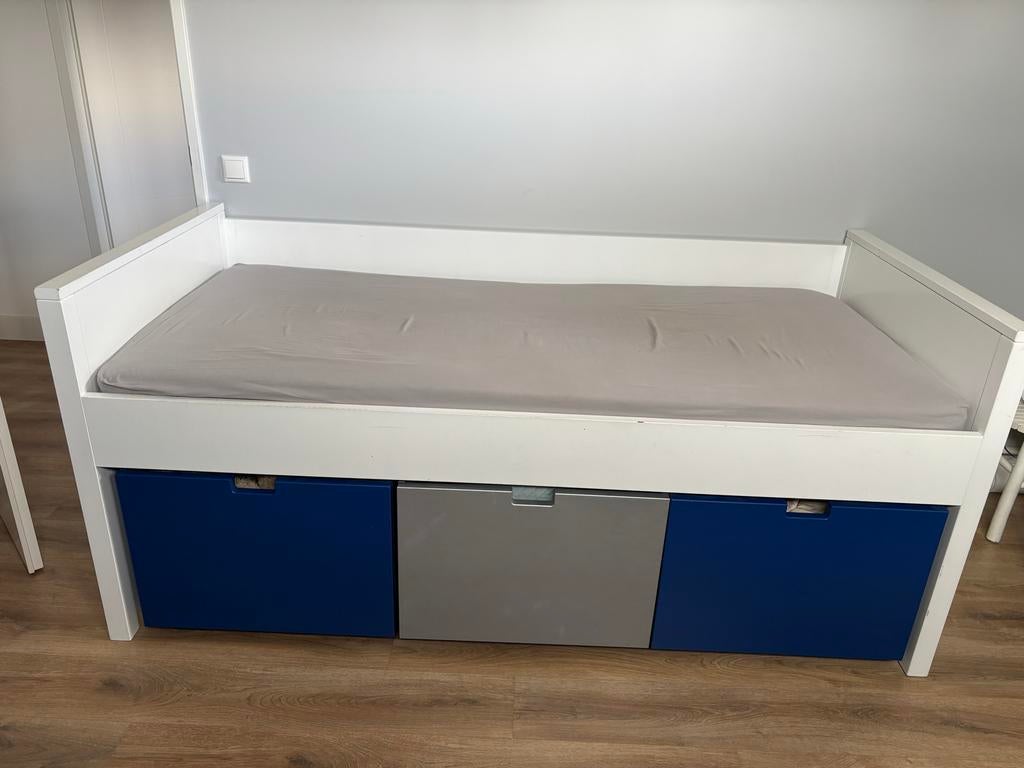Bopita 1-persoons bed met 3 ruime lades, Kinderen en Baby's, Kinderkamer | Bedden, Ophalen, 85 tot 100 cm, Gebruikt, Lattenbodem