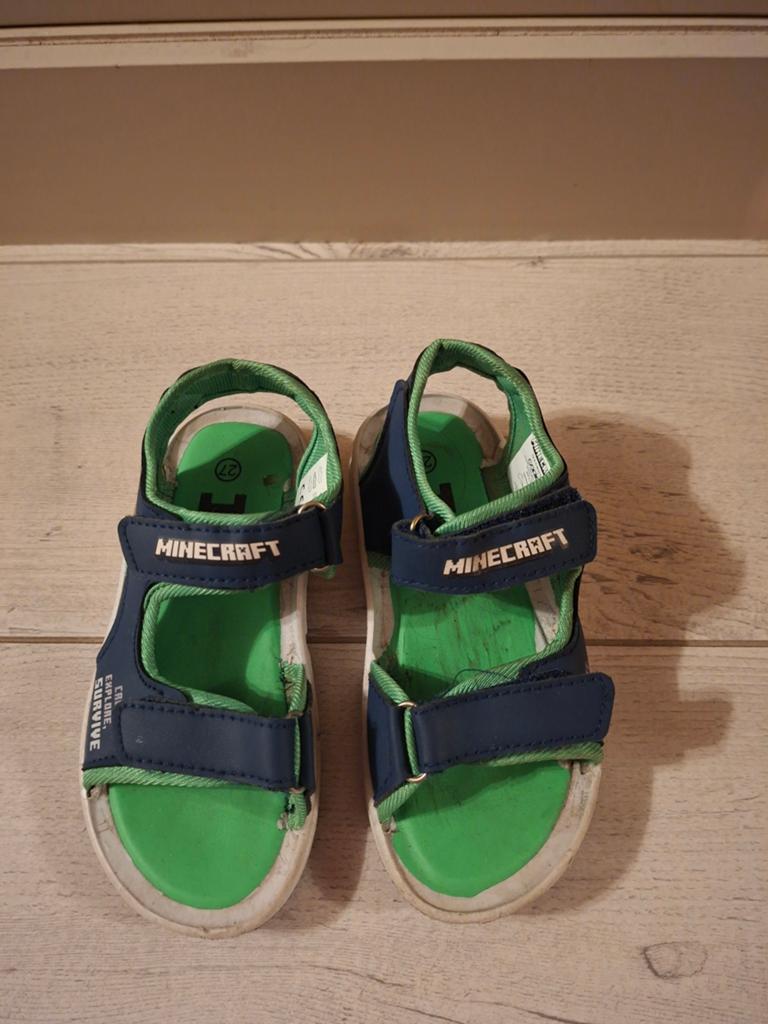 Minecraft sandalen maat 27, Gebruikt, Ophalen of Verzenden, Jongen, Minecraft