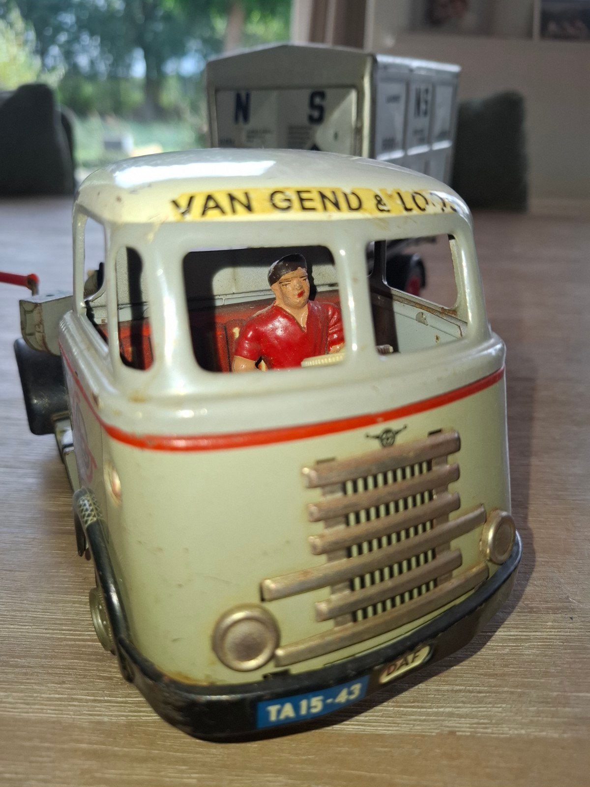 Blikken Arnokd Daf 6 streper van Gend en Loos met container, Ophalen of Verzenden