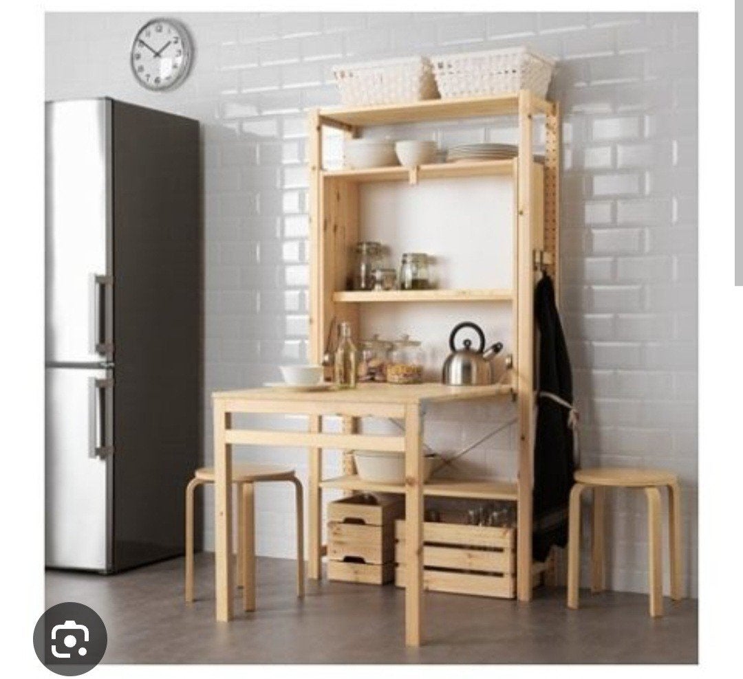 IKEA IVAR Klaptafel/Folding table, Ophalen, Gebruikt, 100 tot 150 cm, Tot twee personen