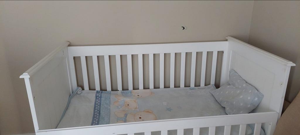 Wit ledikant bed, Ophalen, Gebruikt, Ledikant
