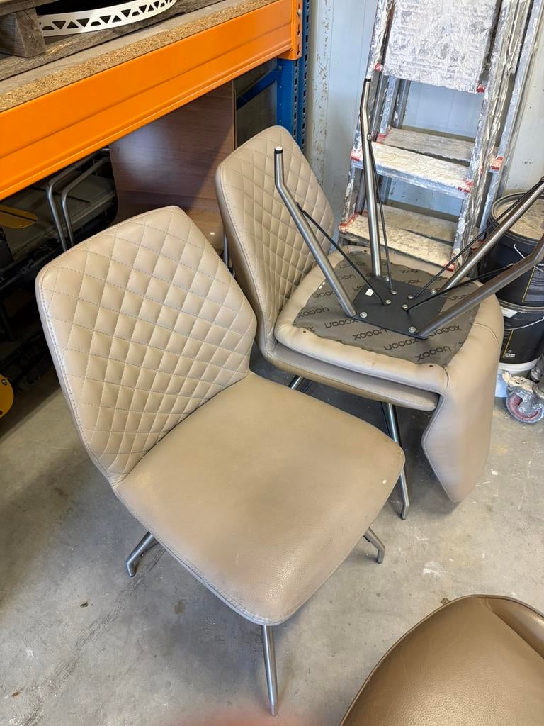 3 eetkamer stoelen kunst leer, Ophalen, Gebruikt, Overige kleuren, Drie