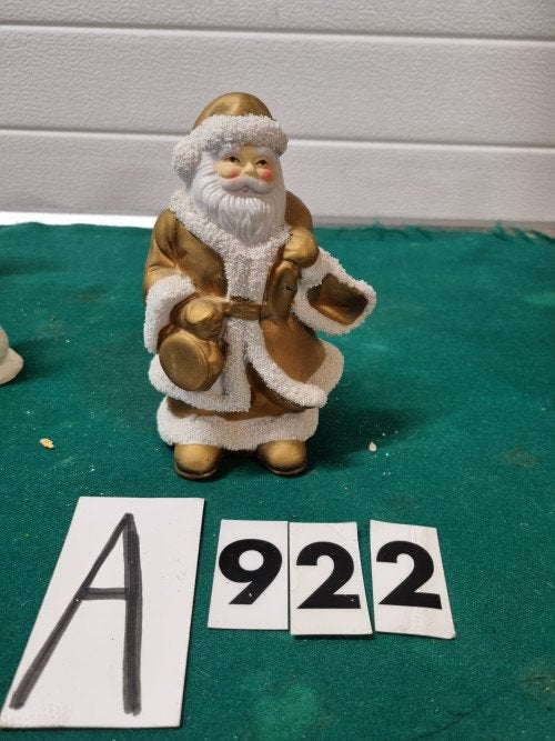 kerstman beeld goud wit kleurig [a922], Diversen, Kerst, Ophalen of Verzenden, 'T Olde Gre-j, Info@toldegrej.nl, Endepoelstraat 20f Didam