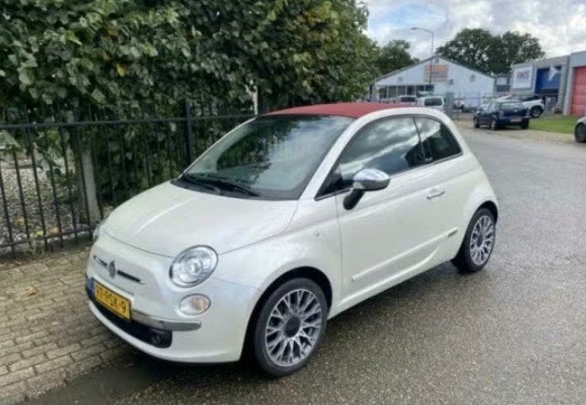* Fiat 500c 1.2 AUT 2011 cabrio - full options & zeer mooi *, Auto's, 4 cilinders, Wit, Particulier, 915 kg