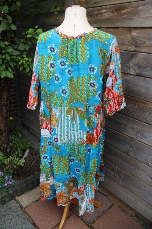 Jurk blauw/ kleur Orientique mt 44 Vaste prijs, Blauw, Maat 42/44 (L), Orientique, Ophalen of Verzenden