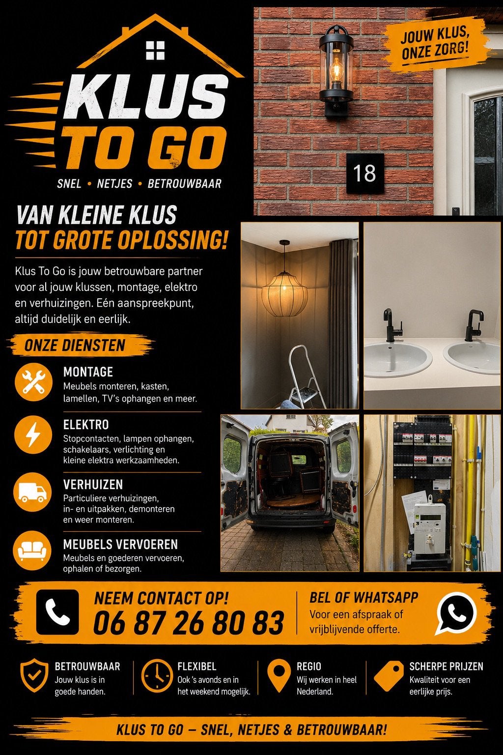 Klusjesman / elektricien Ede, Wageningen, Arnhem en omgeving